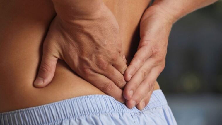 Ahụ erughị ala na ala azụ na lumbar osteochondrosis